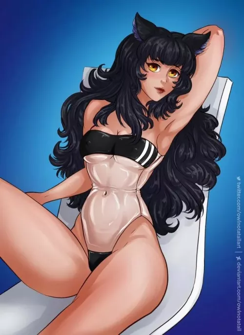 Blake Belladonna in swimsuit (OwlNotAtAll)