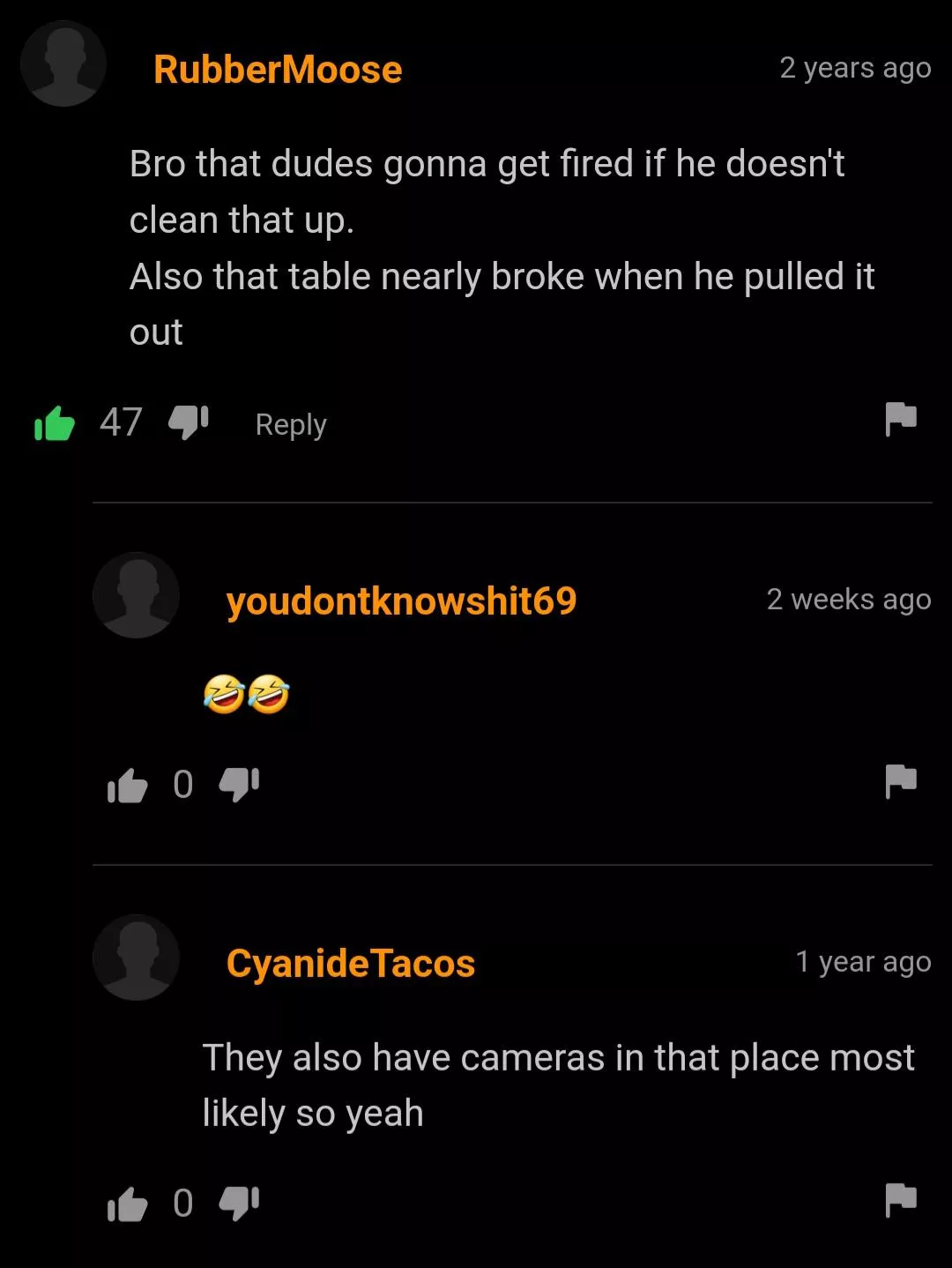 Cleaning and the Nearly Broken Table