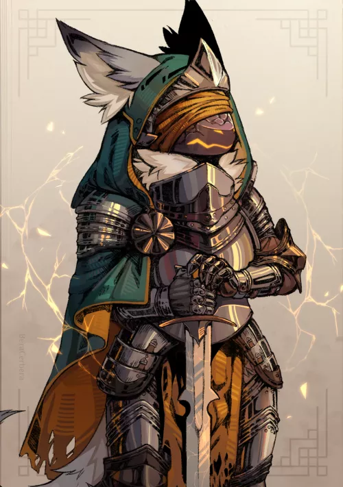 Cursed Protoknight (art by me)