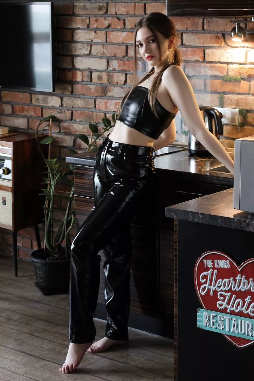 I should wear these pants more often, the shine on them is amazing