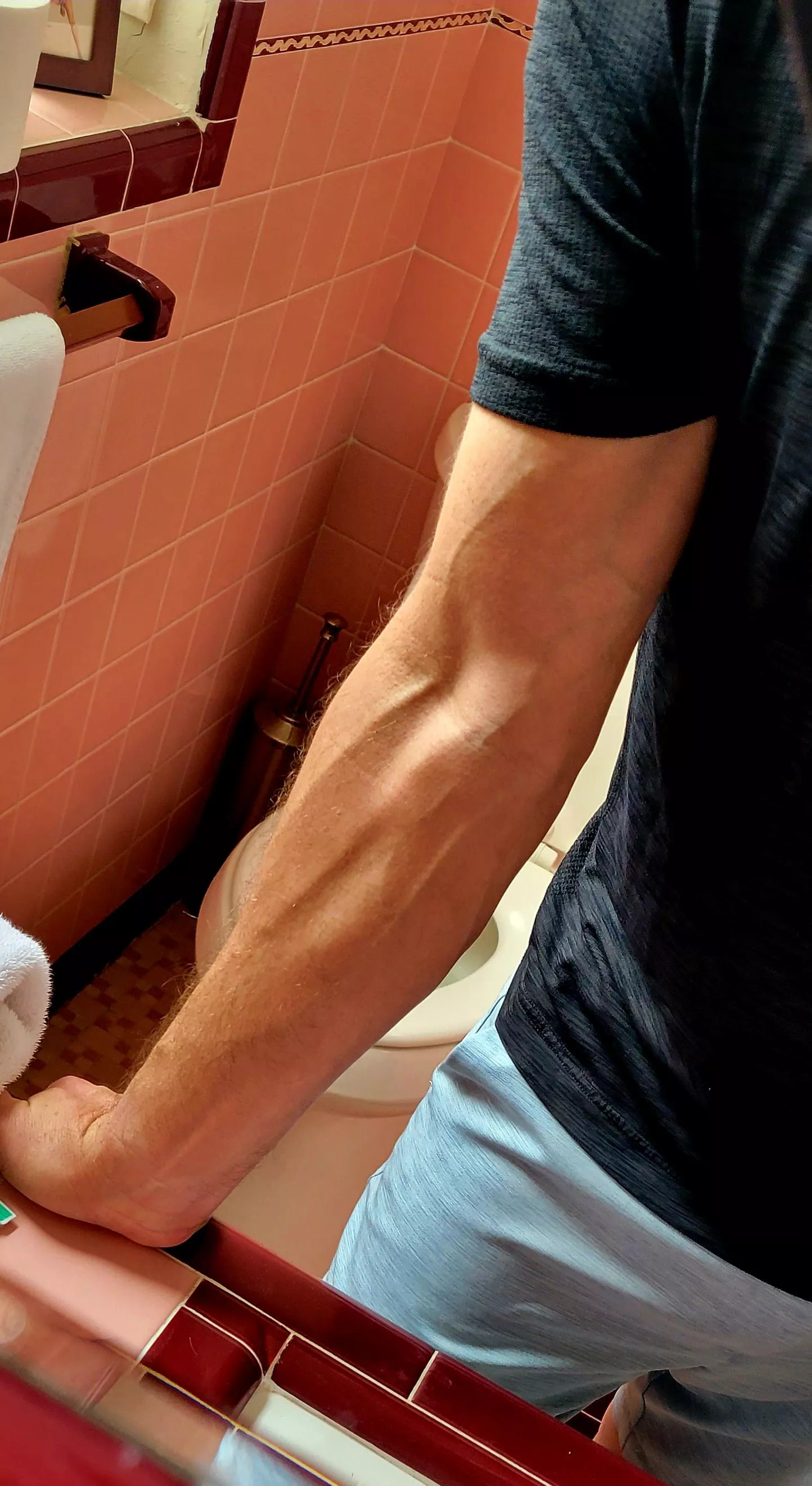 Just getting ready in the morning.