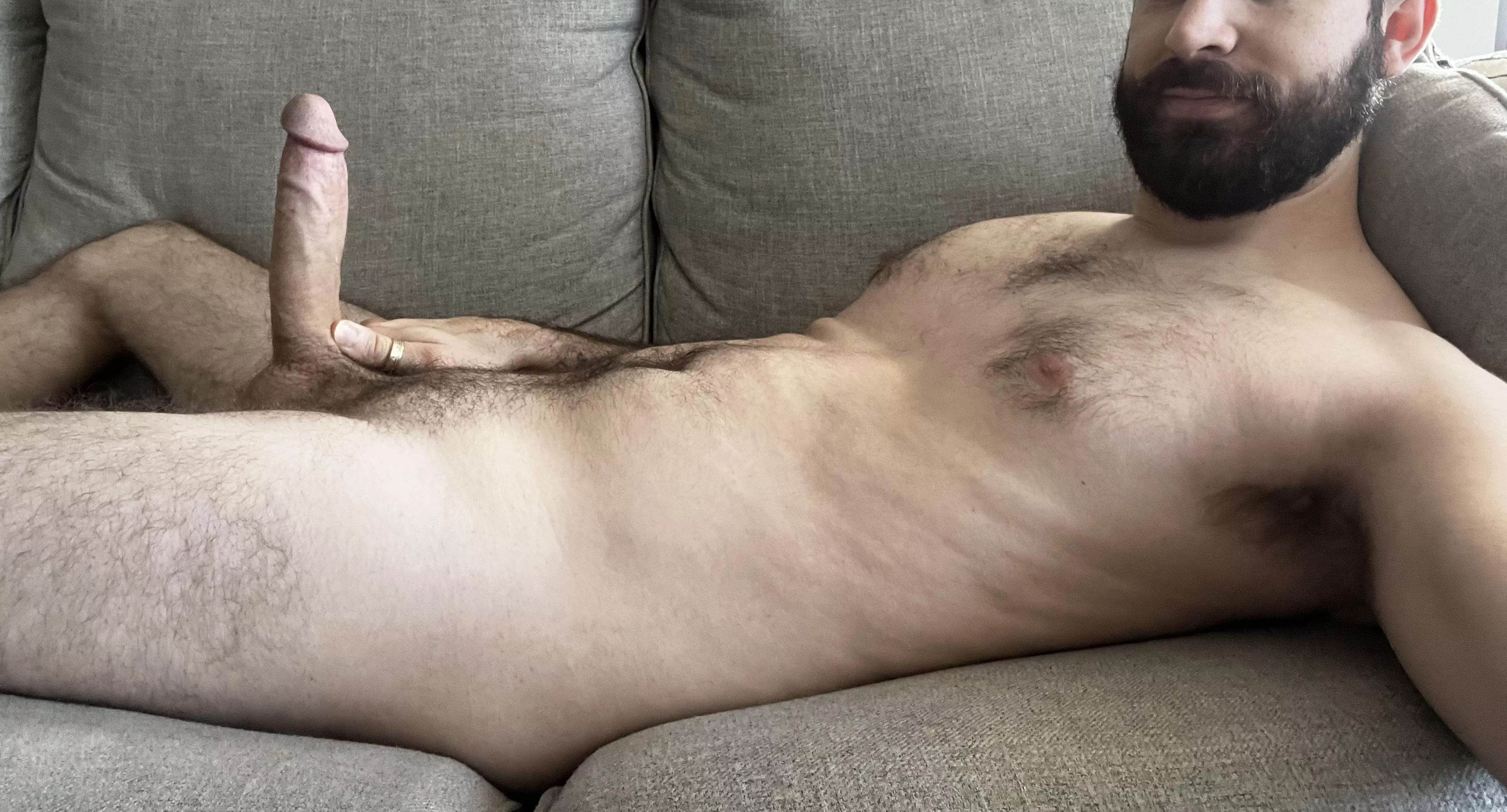 Just lounging around naked!