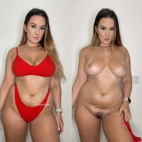 On/off posts are one of my favourites. I love showing what’s underneath my clothes 😁