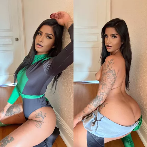 which side do you prefer? 🖤💚 [f]