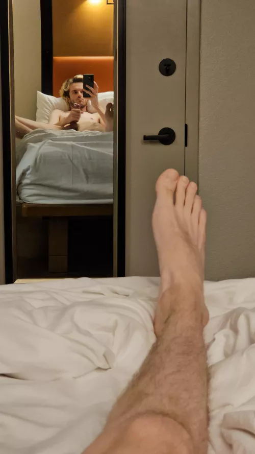 You know what they say about big feet? A big 🐓 My size 14 foot confirms that😈😂