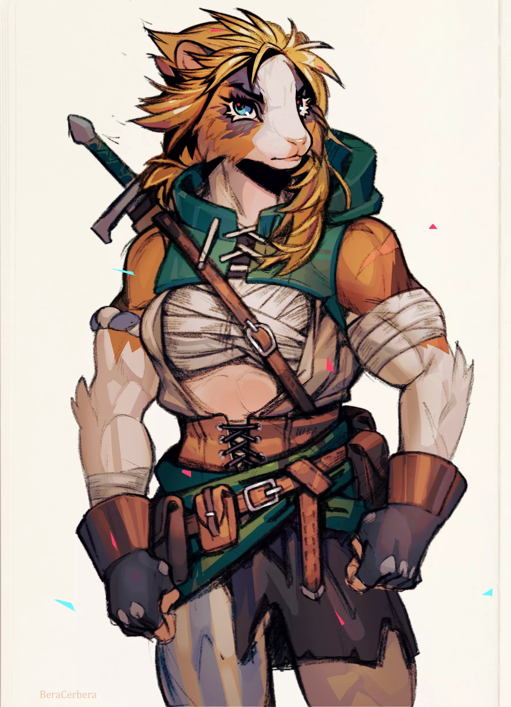 Guinea Pig Mercenary (art by me)