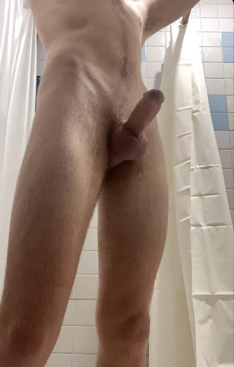 I leave the curtain open when I shower at the gym