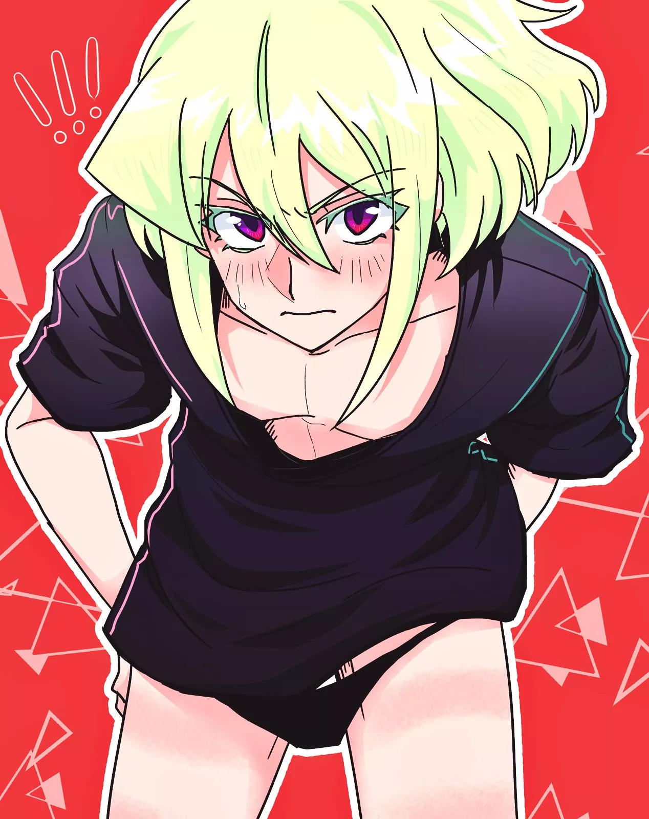 Lio taking off his panties