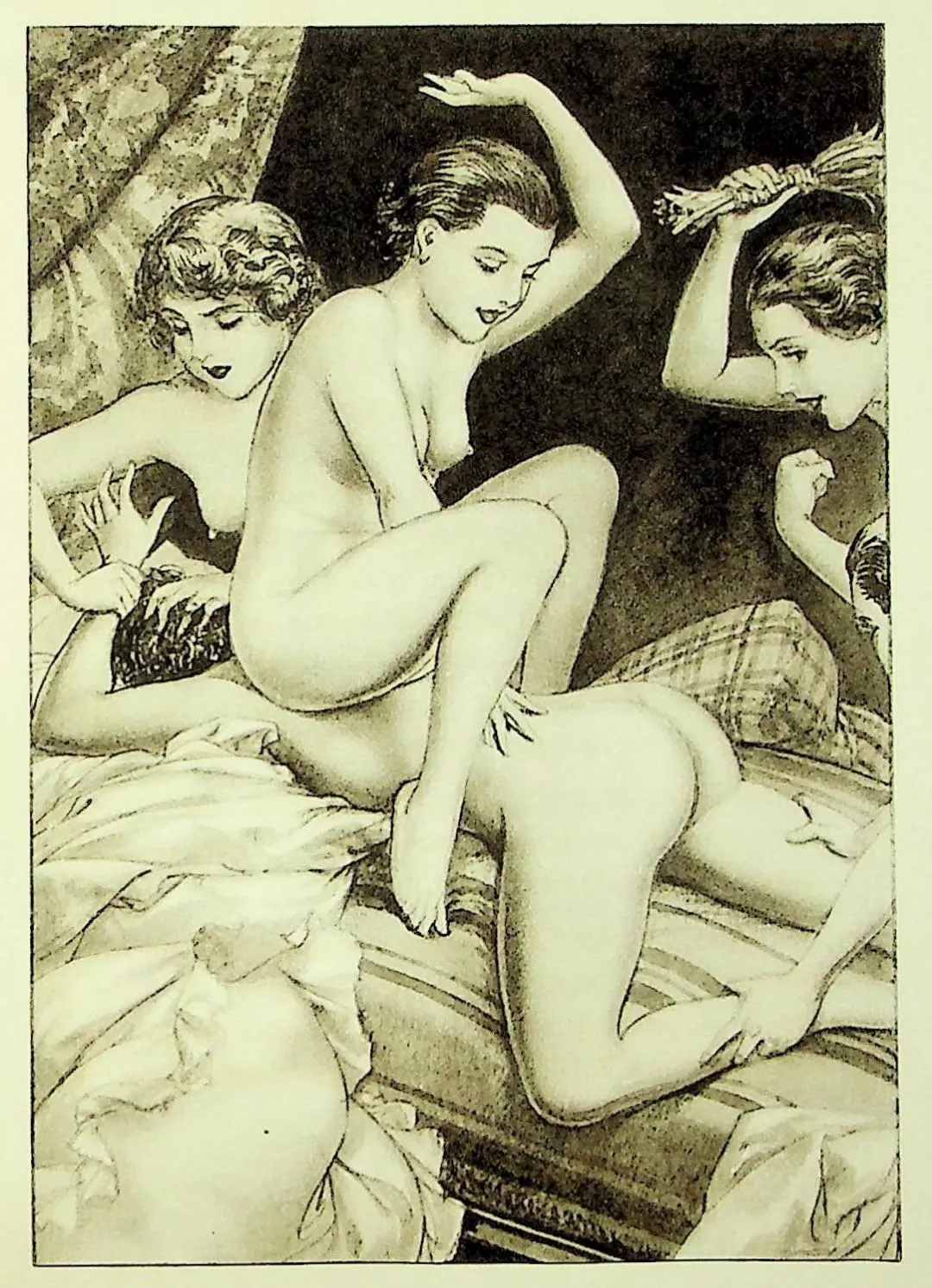 NOT a naughty girl being appropriately disciplined, but girls playing spanking games 🫢