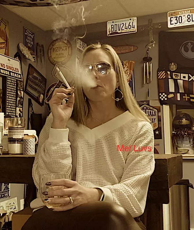 A sweater, wine, Leather Pants, and a VS120...Only one thing missing from a Cougar's dream....