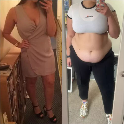 It's pretty obvious where the added 75lbs went on me 😅