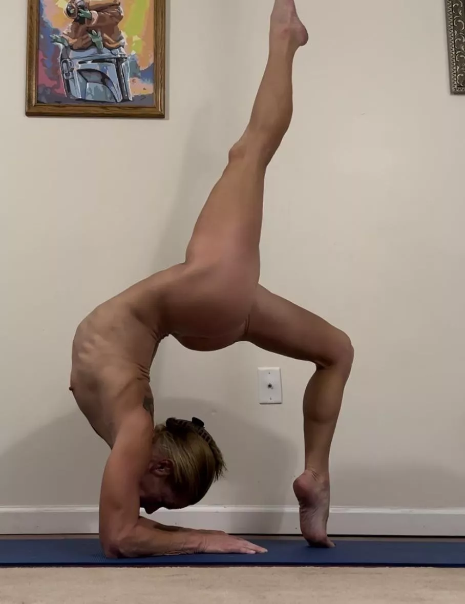 One legged inverted staff pose
