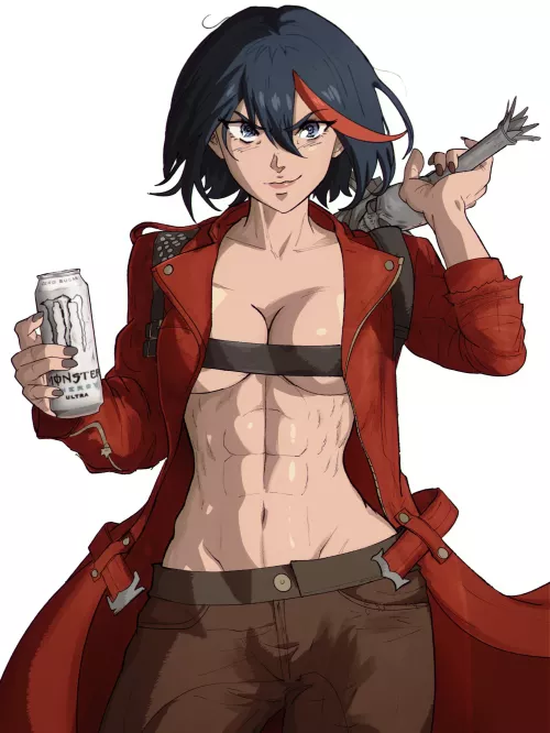 ryuko but dante pose (@yoracrab) [Kill la Kill]