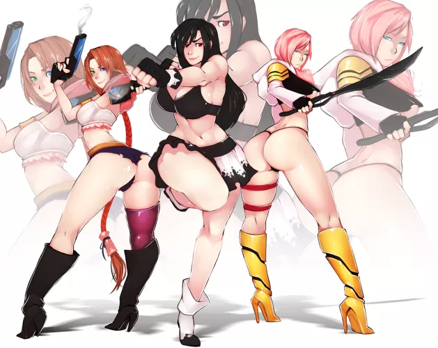 Yuna, Tifa and Lightning (Rush)