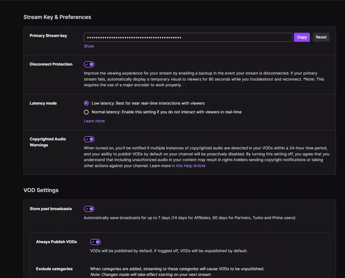 Can't turn off Mature stream. (Because it's not there)