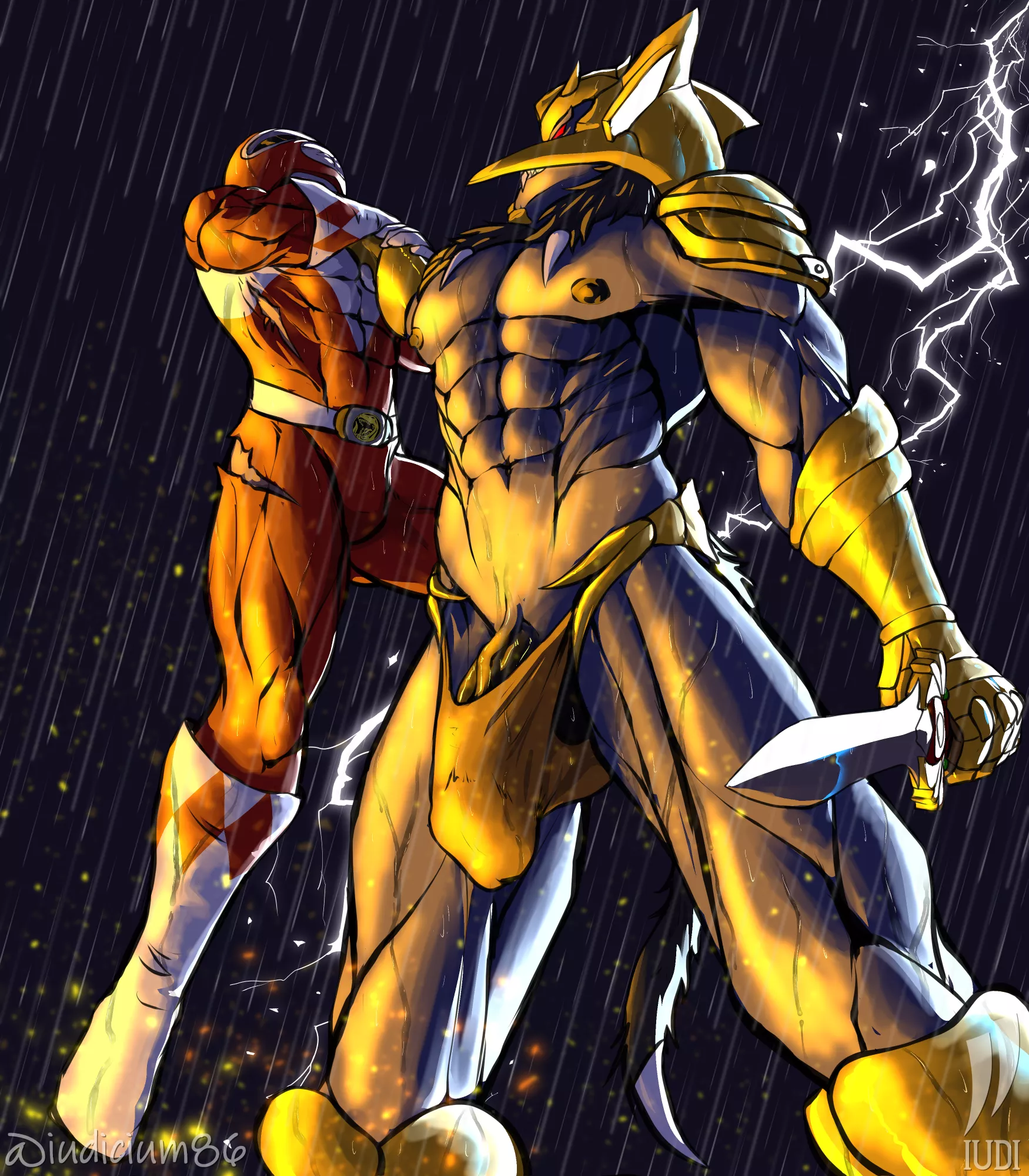 Goldar and Red Ranger (iudicium86)