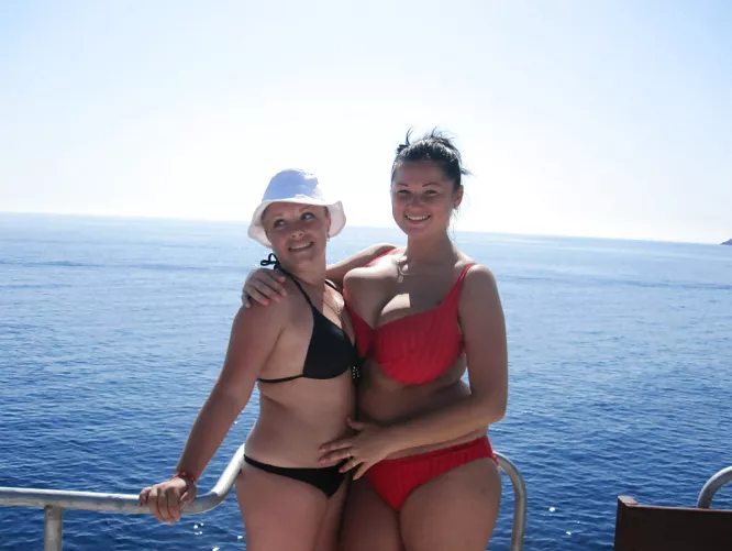 Here is a very nice face to face....uh no....breasts to breasts !