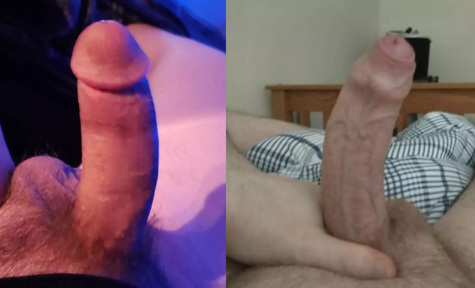Me (left) cut, left curve vs Friend uncut, right curve