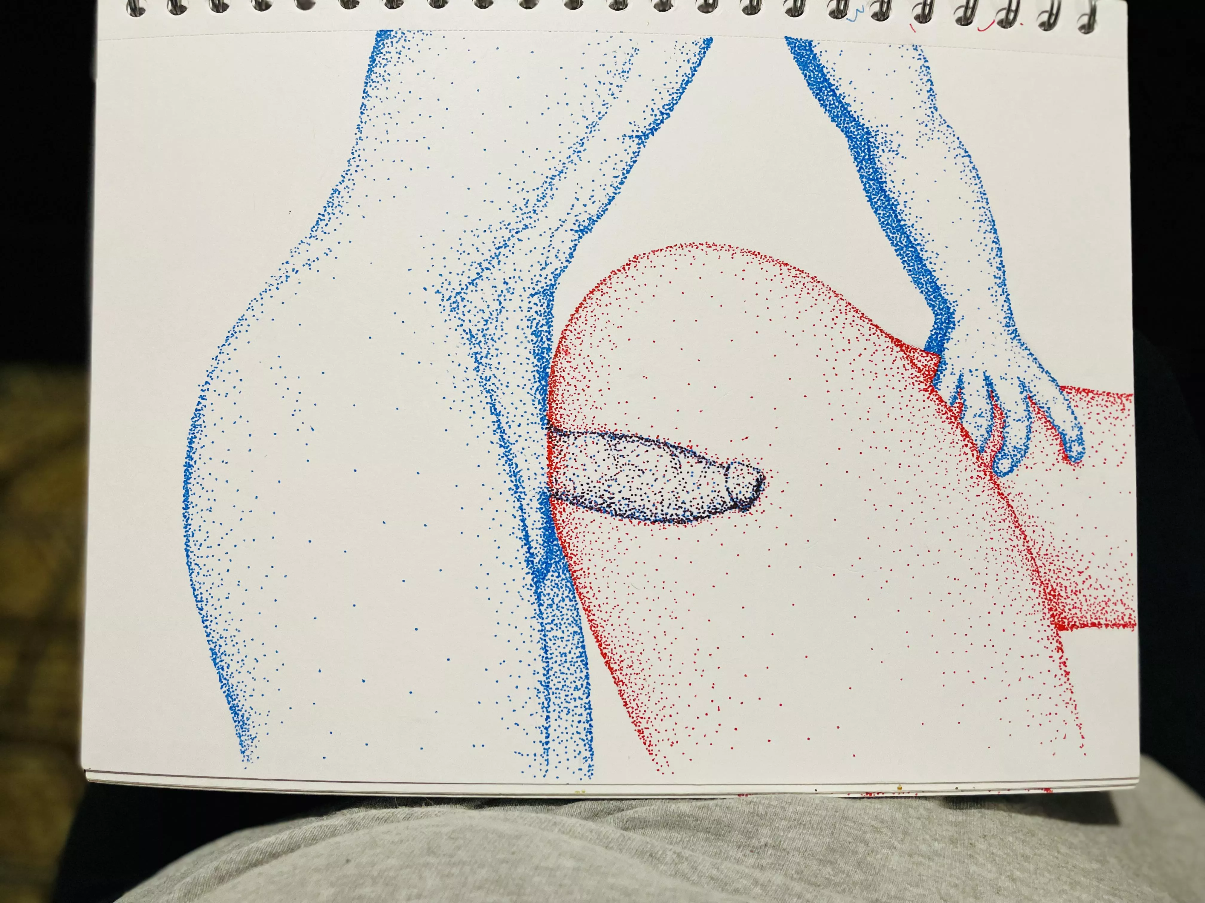 My latest piece, freehand stippling in ink