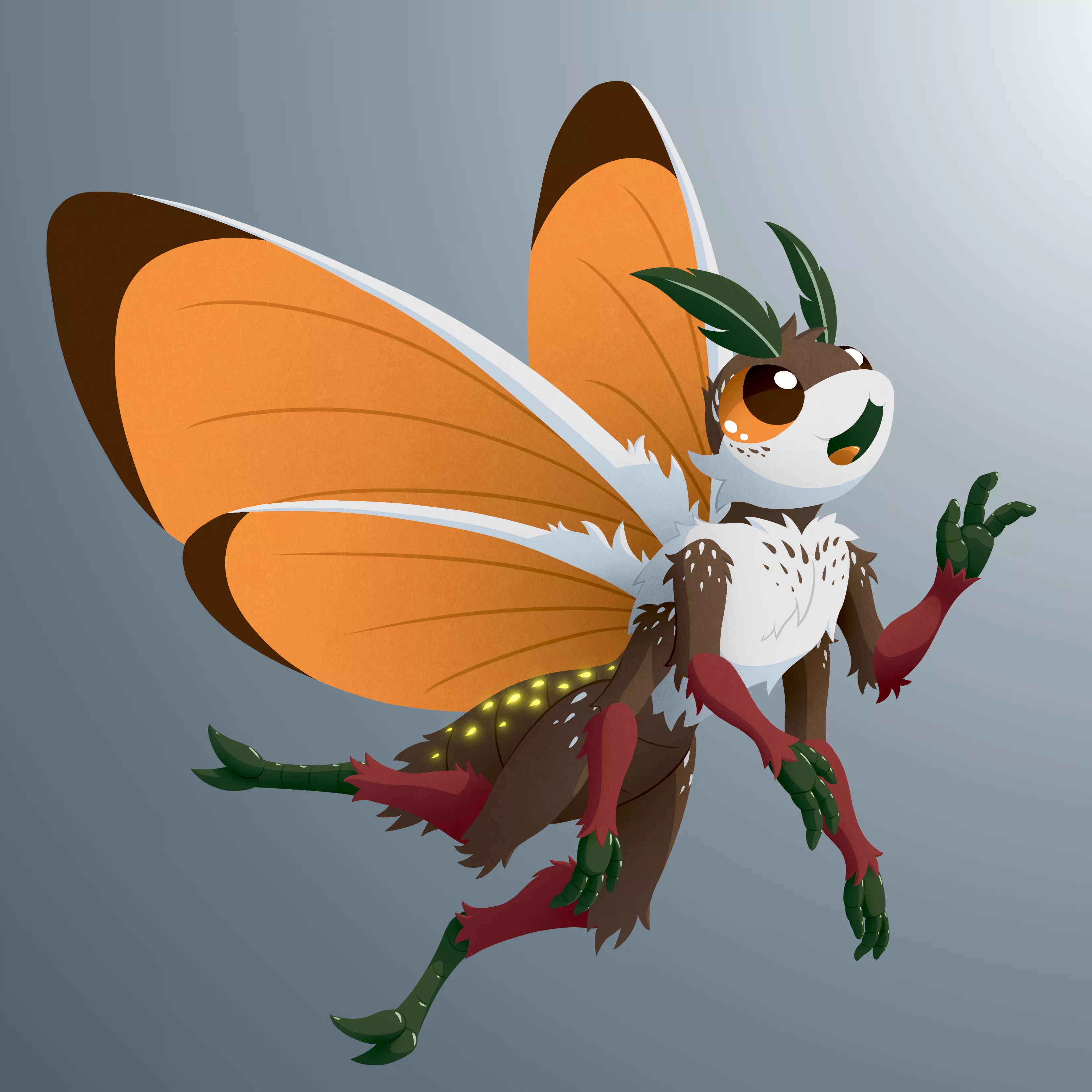 My moth guy flying around merrily