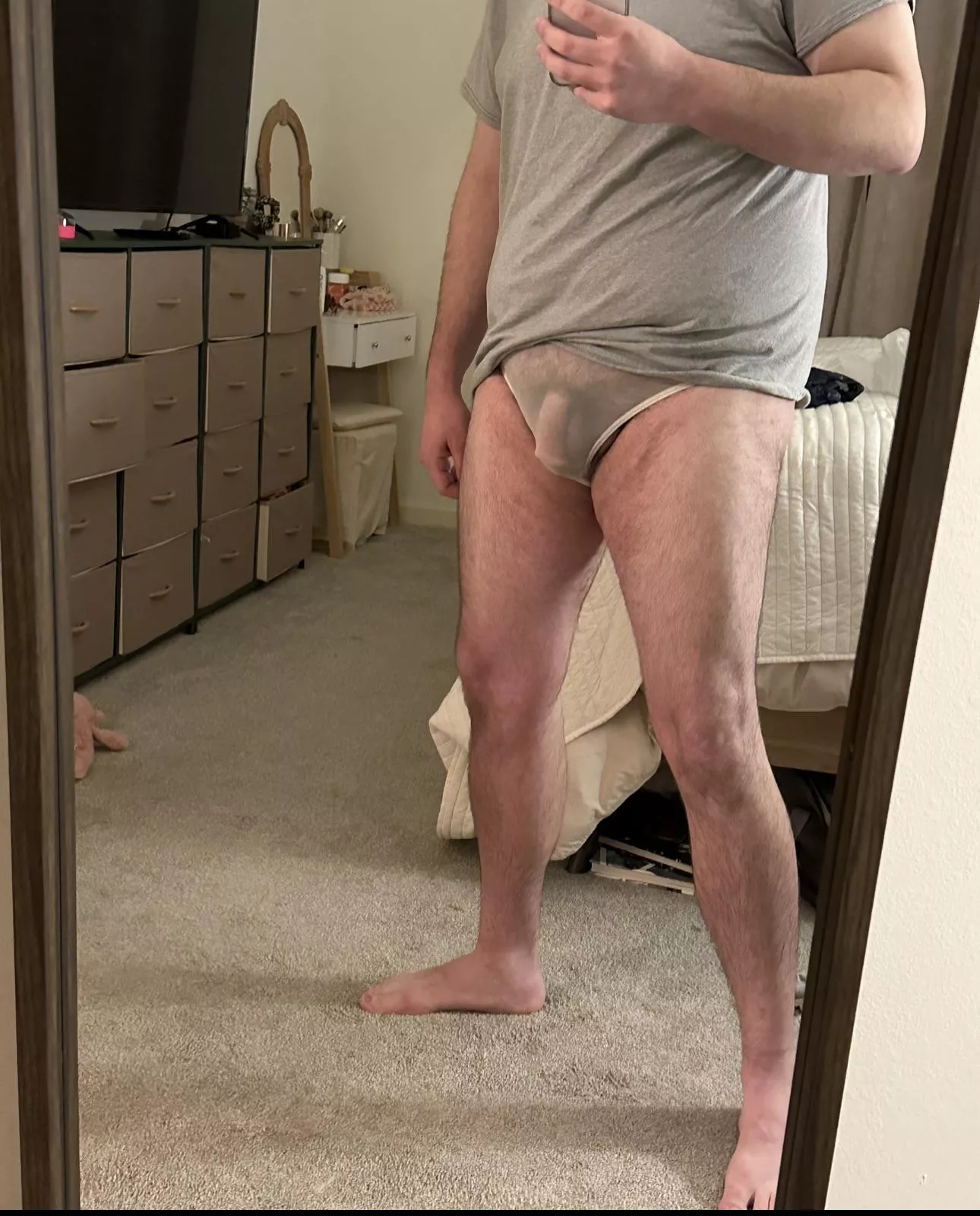 She said I could wear her panties today