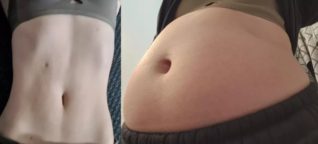 the first pic was took 2 month ago 😹