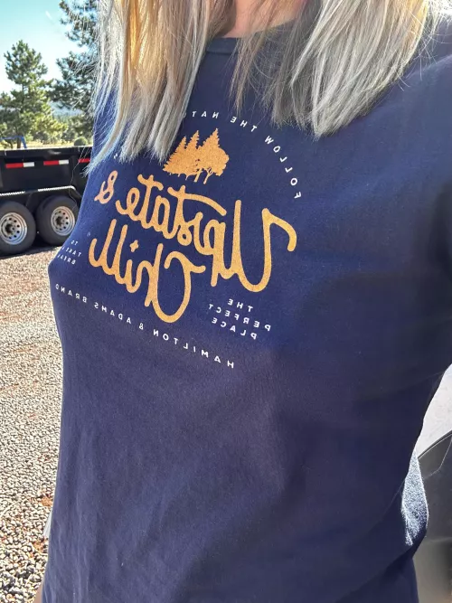 Camping means never wearing a bra