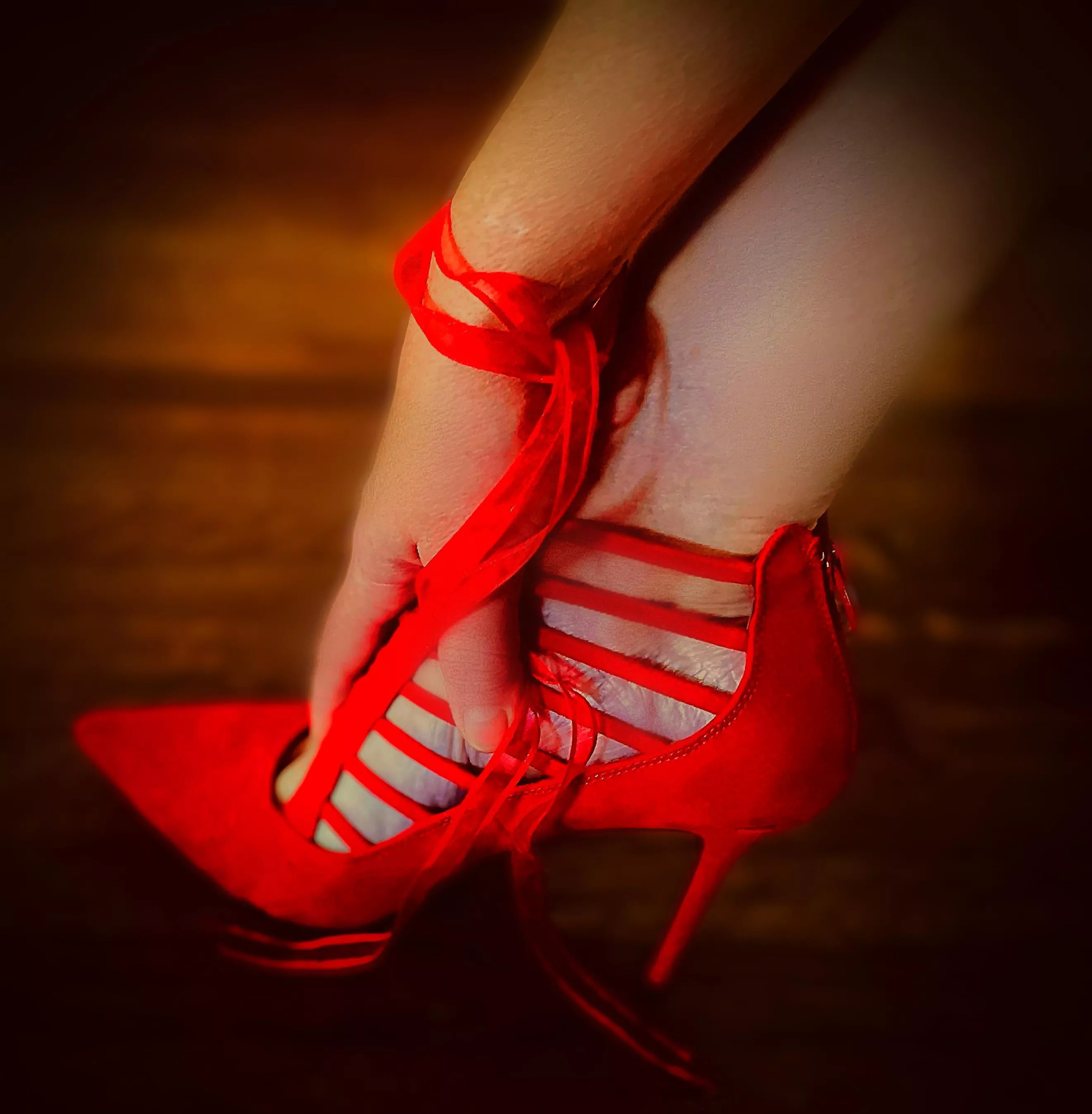 I can tie you down with these.