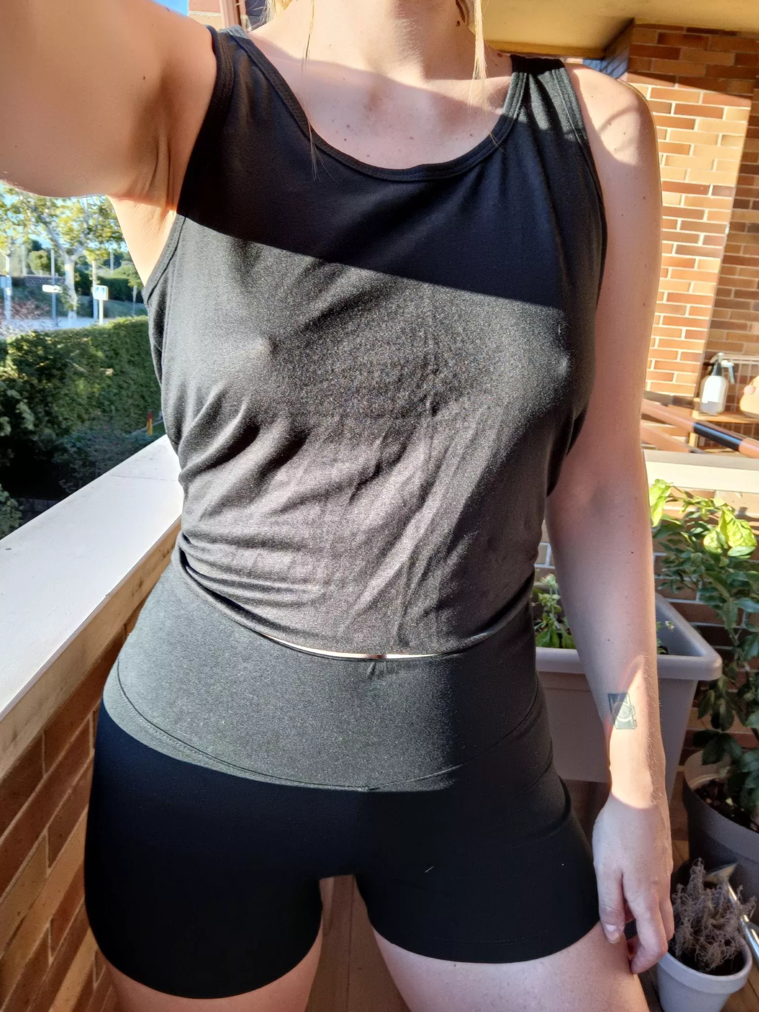 I love to go for walks without a bra