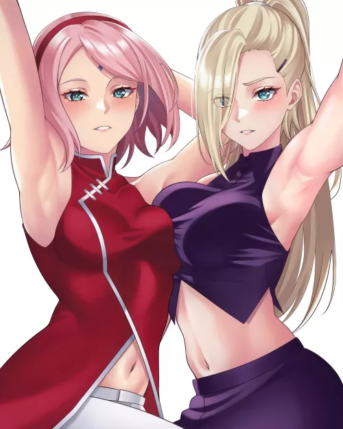 Sakura Haruno and Ino Yamanaka (Wanzi99)