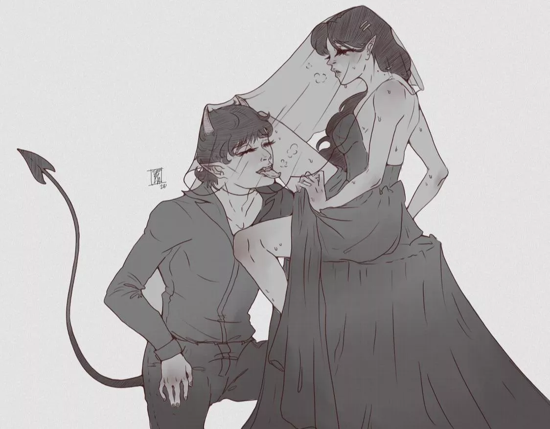 A dark wedding, indeed~