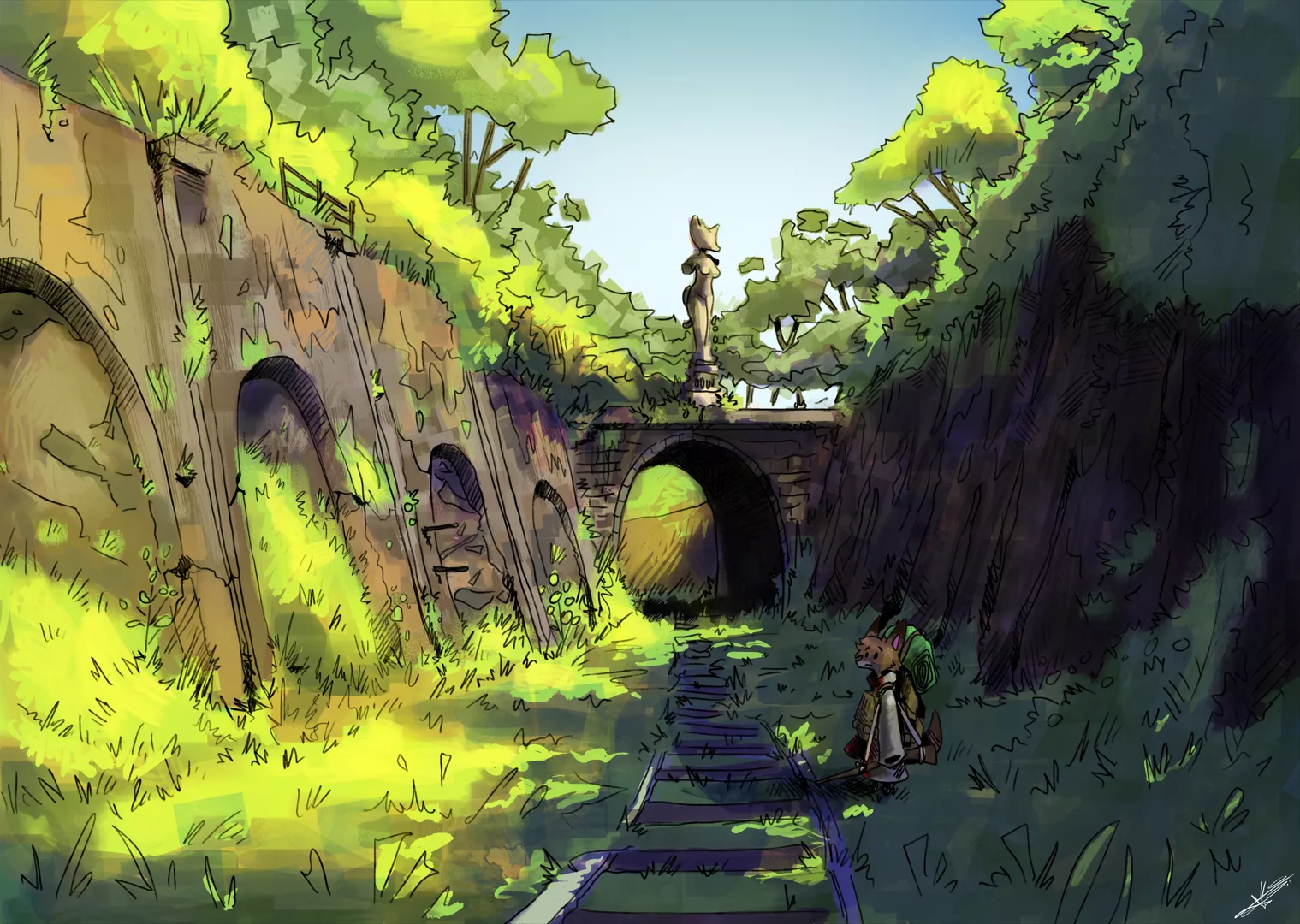 Back at it with cute furries in cute landscapes ⭐