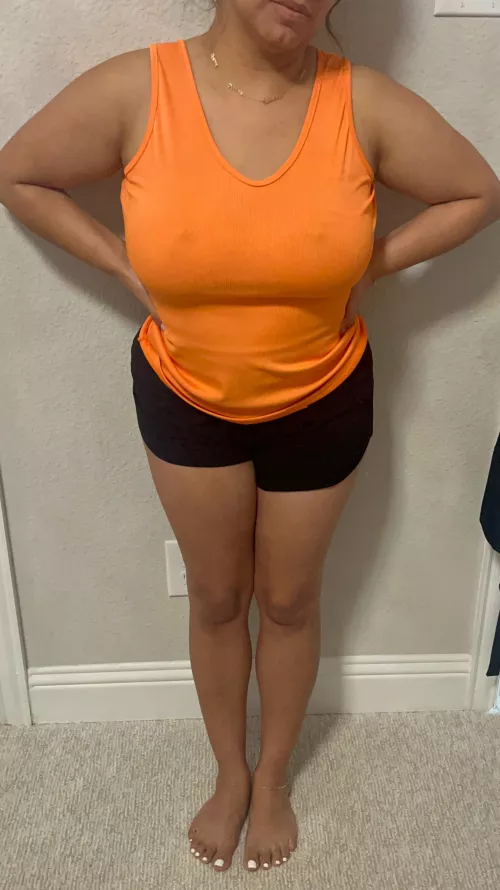 Braless with these pumpkins