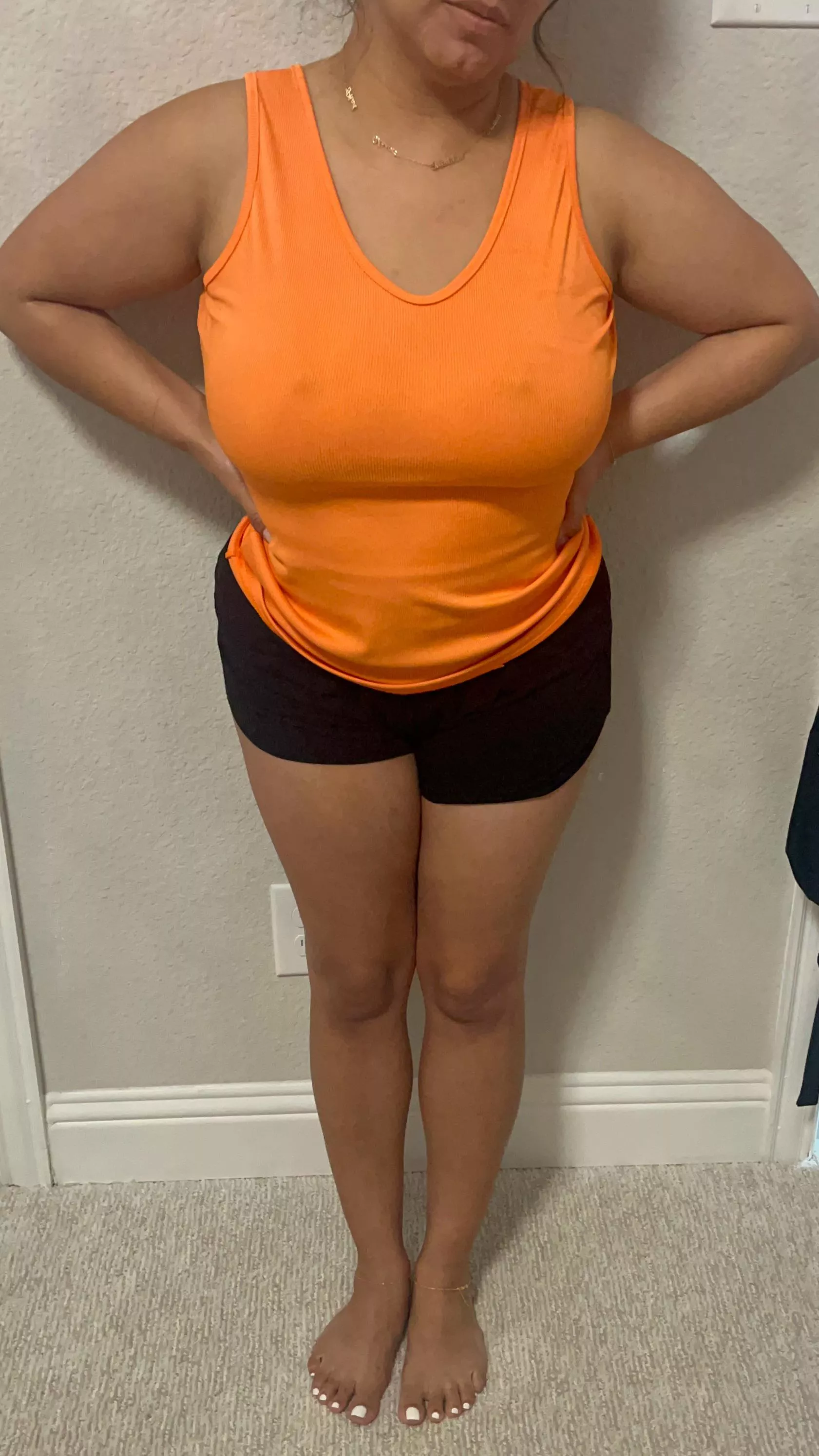 Braless with these pumpkins