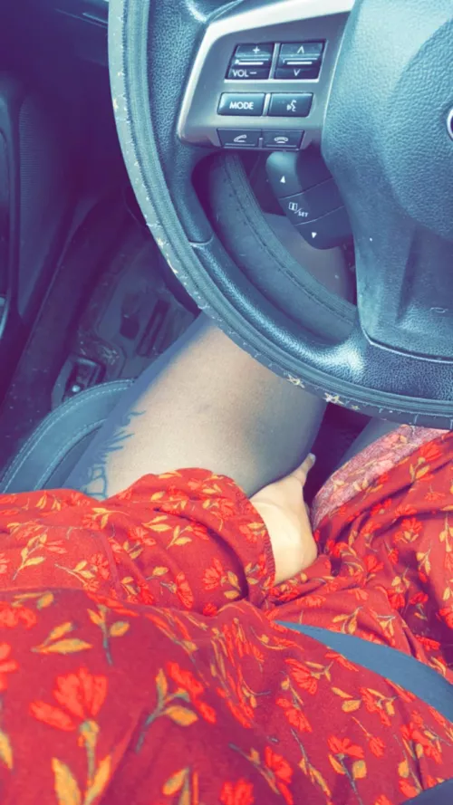 Coming home from church, do you like mommy’s stockings?