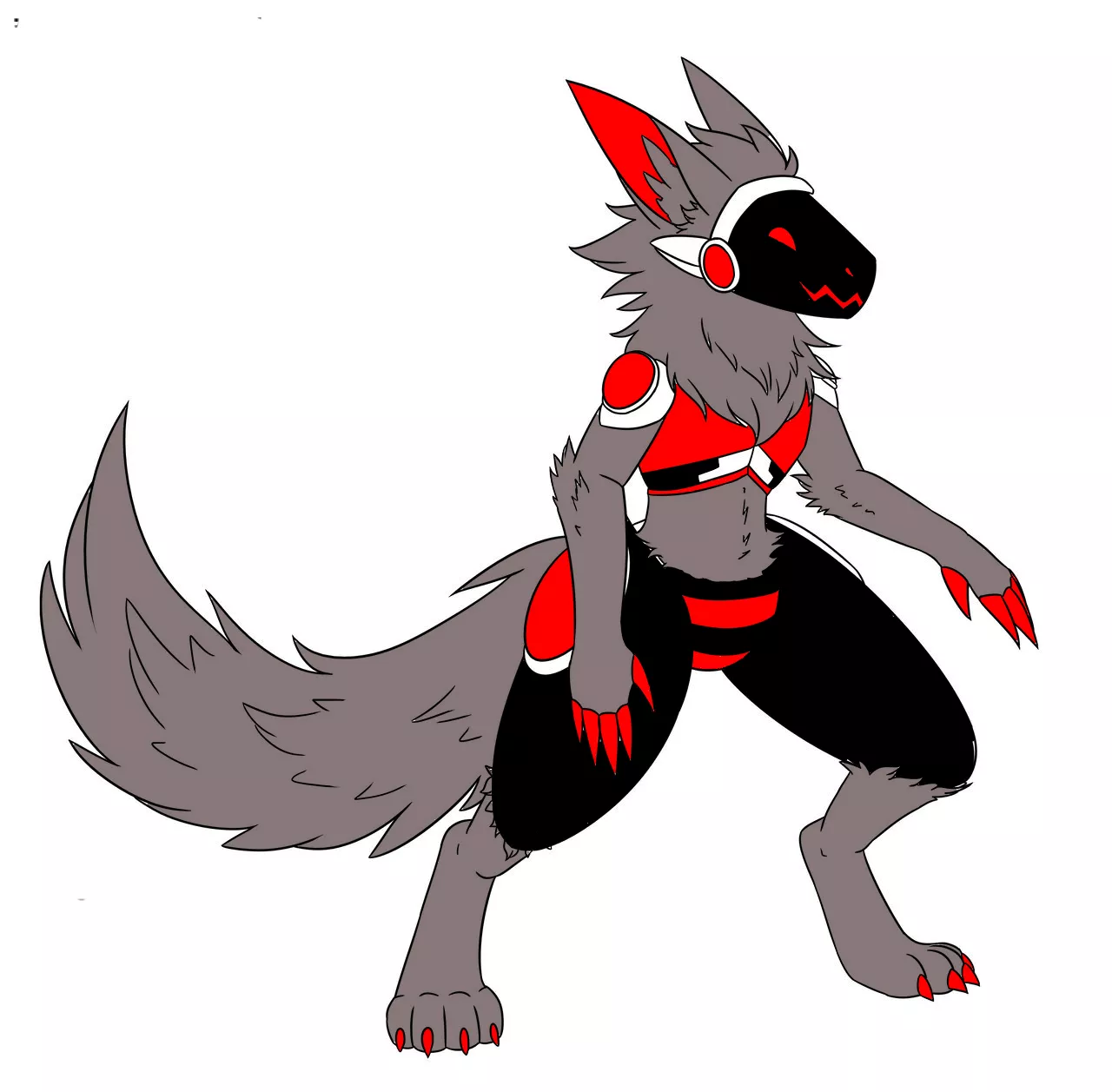 Here's what I have of my fursona so far what y'all think