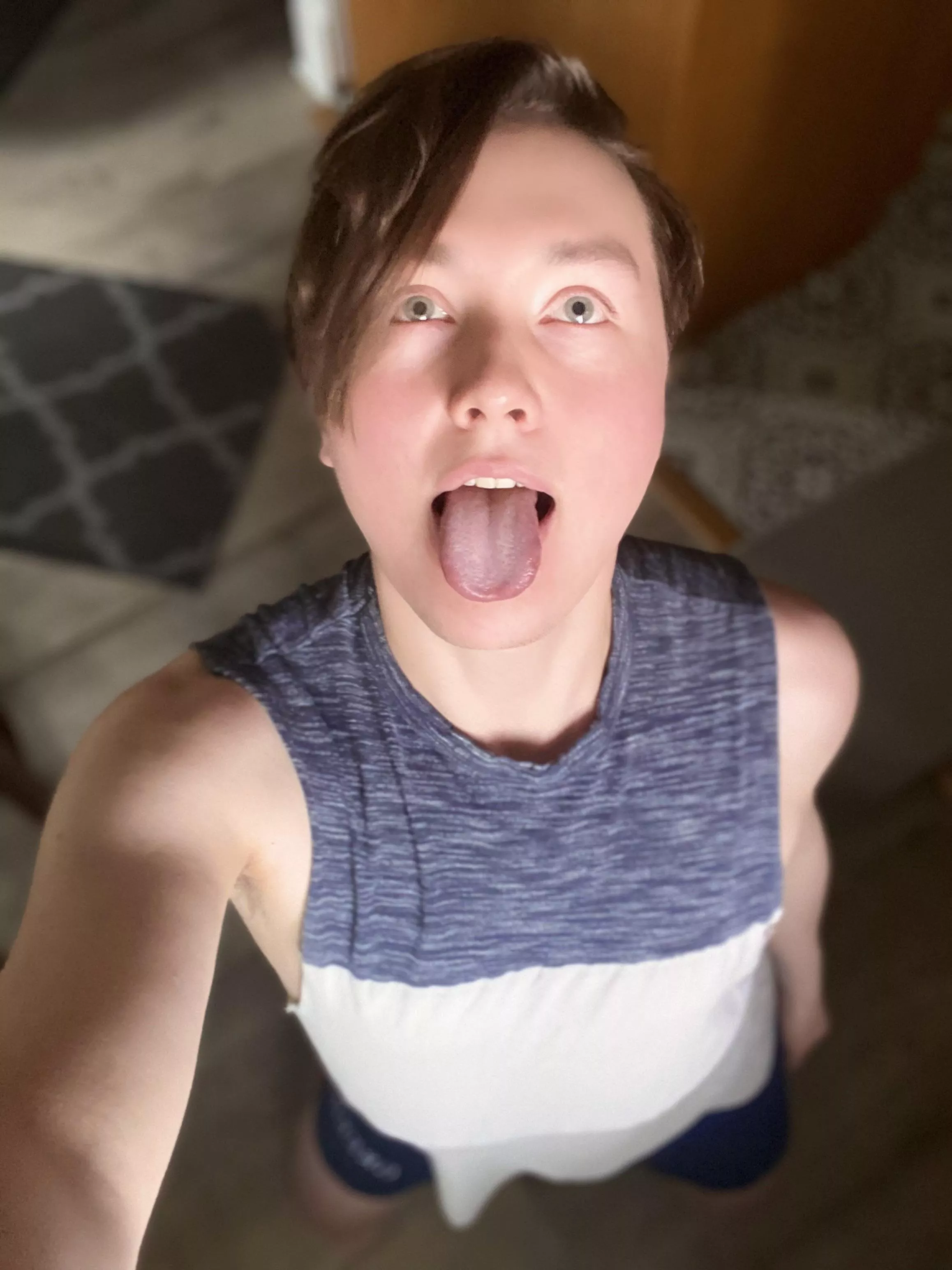 Looking up at you. 🙄