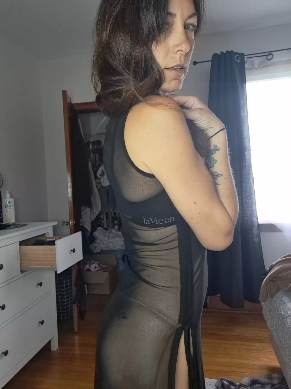 One way to show you my new panties lol [F]