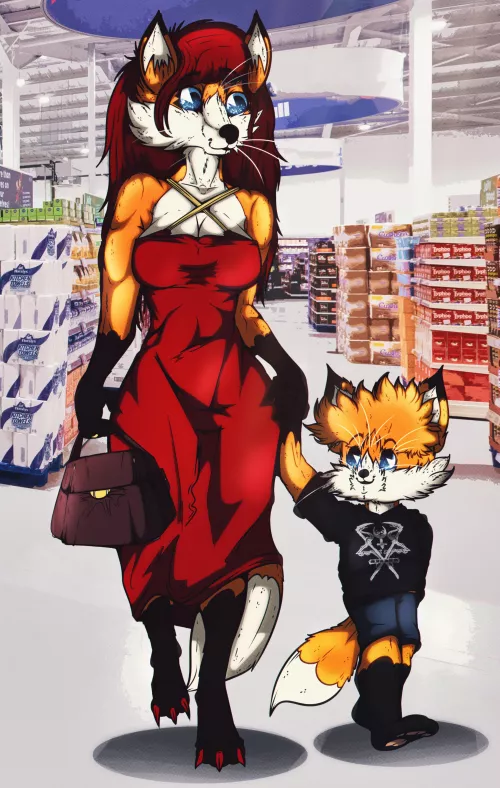 Shopping (Art by me: 0l-Fox-l0)