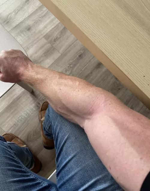 What comes to mind when seeing my hard man arms?