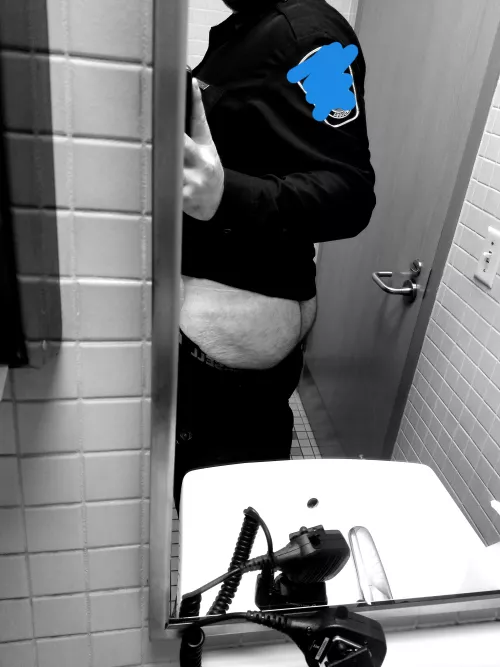 You won't tell the rest of my shift that I'm secretly bi right?? Wife also doesn't know I enjoy sucking and being bent over... shhh! 👮‍♂️