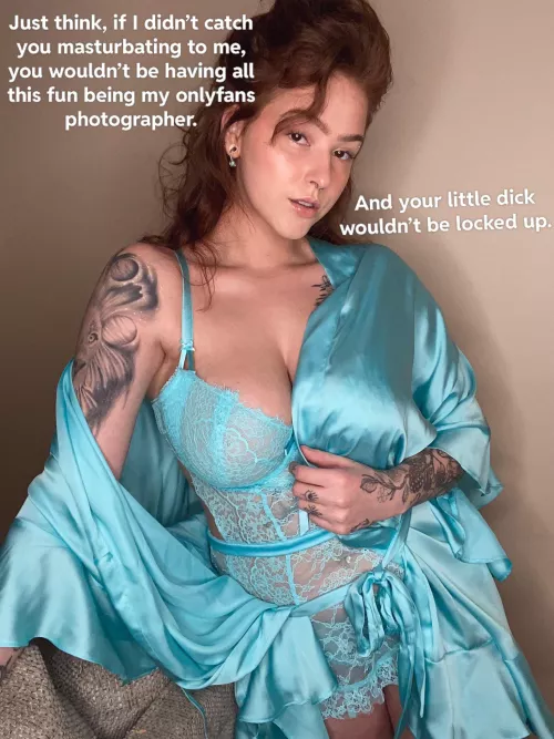 Your roommate caught you jerking off to her, now you’re working for her full time while being in chastity full time.