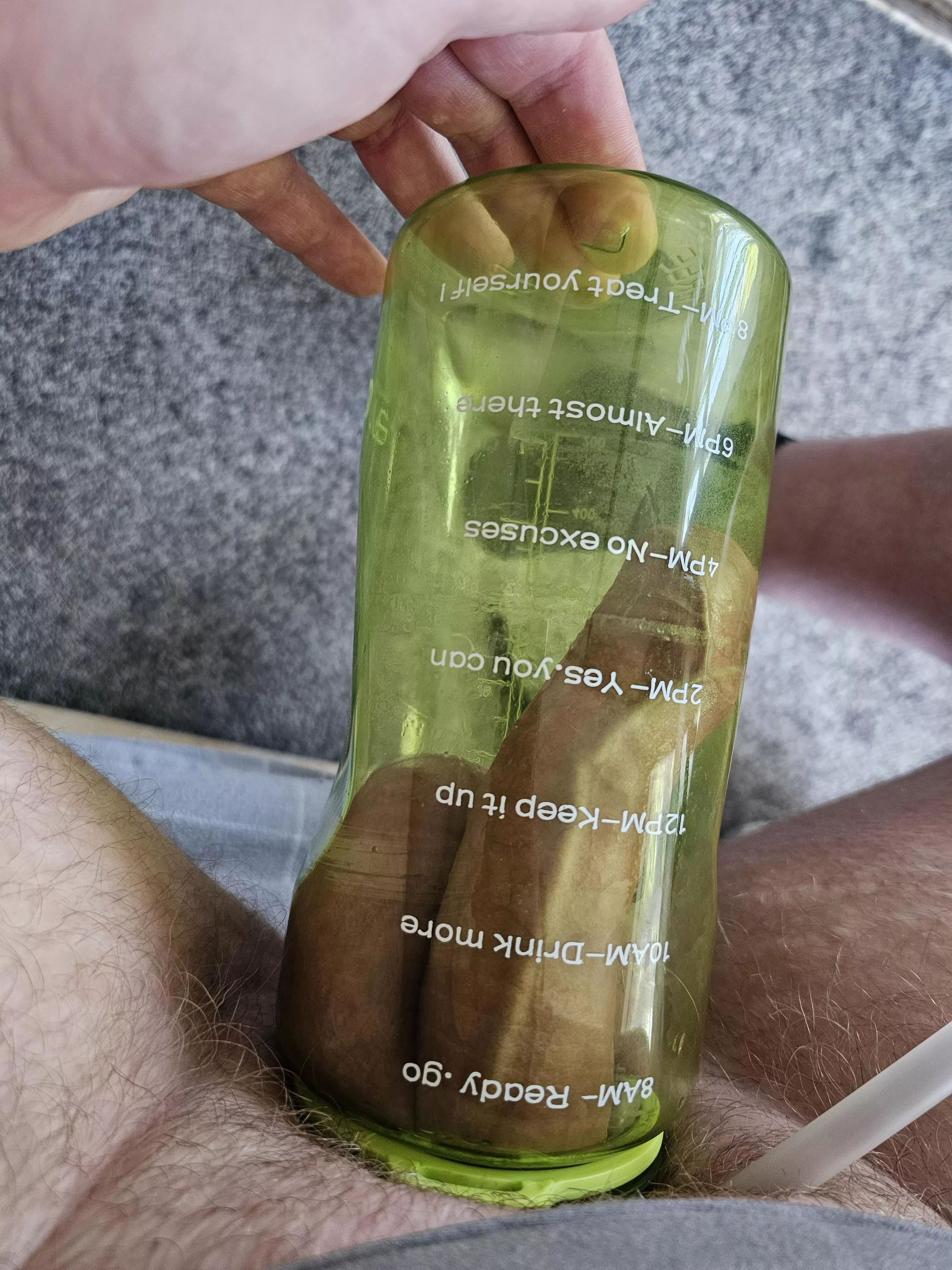 Going to attempt pumping with this old bottle, just need a good seal for it! Will be my first time pumping my already large balls :D