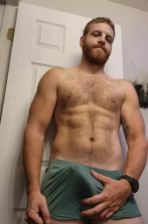 I haven't shaved since I got out, but my old USMC running shorts still fit pretty well