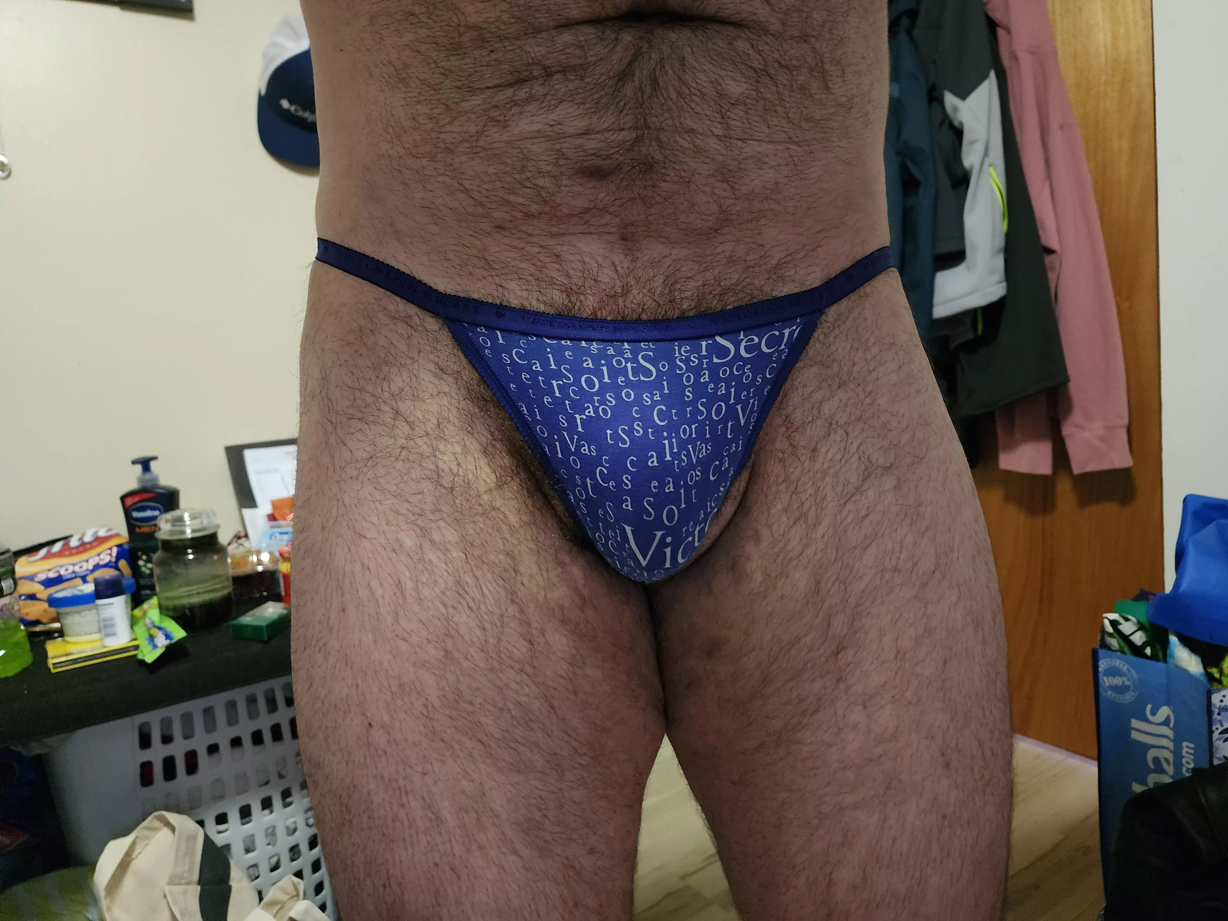 Just had to raid her panty drawer when she ran to the store.