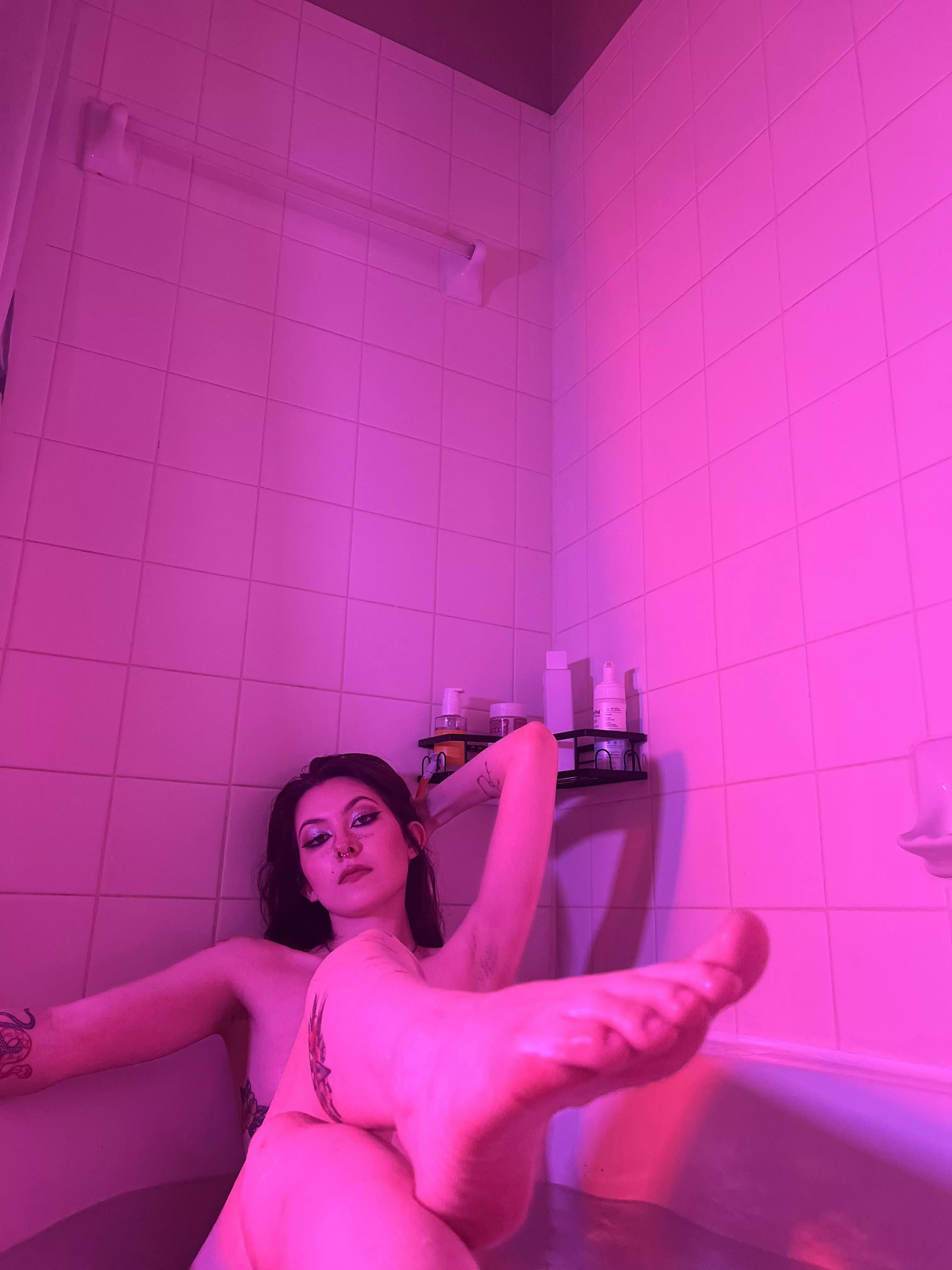 You can massage them while I bathe