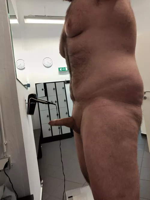 Maybe a little to exicted to be back at the gym