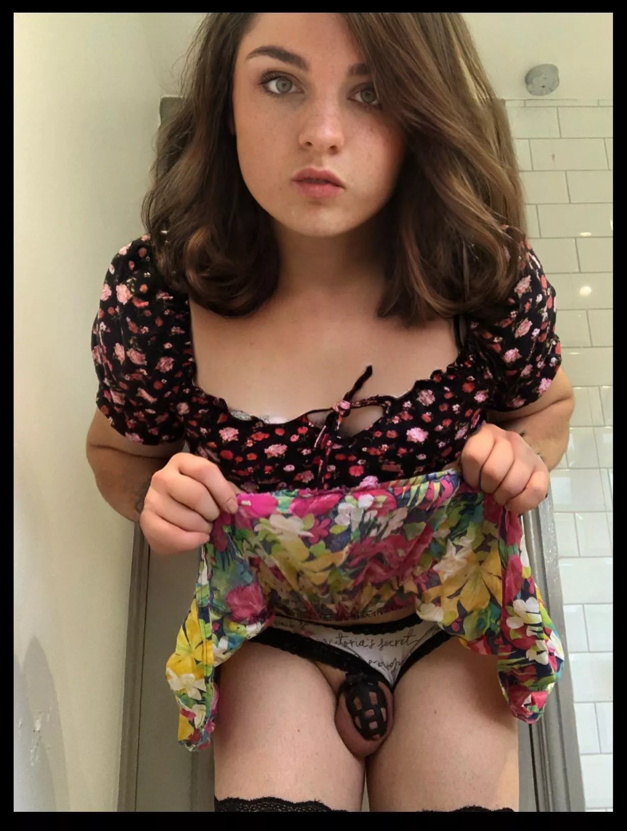 My pretty slut all dressed cute to do her daily chores, whilst I sit back and admire the view 🥰