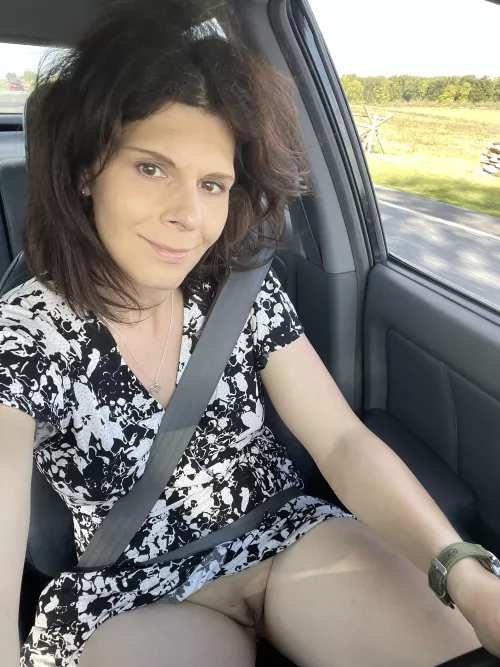 Smiling with no panties and a cute dress is how I rock it everyday (41F)