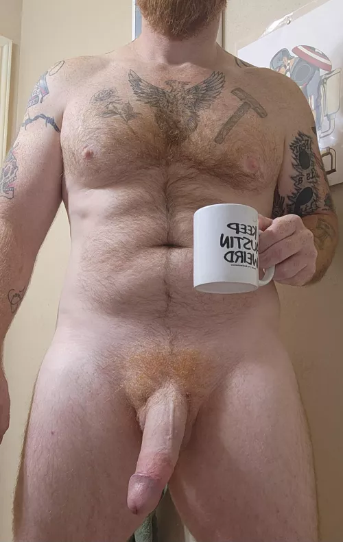 Daddy(43)is enjoying his morning coffee ☕️